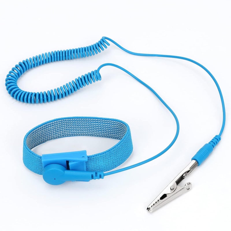 STREBITO Anti Static Wrist Strap, 11" Antistatic Wrist Band Grounding Bracelet ESD Wrist Strap Adjustable wristband with Alligator Clip, Extra Long Cord for PC Computer Building Electronics Repair - Image 1